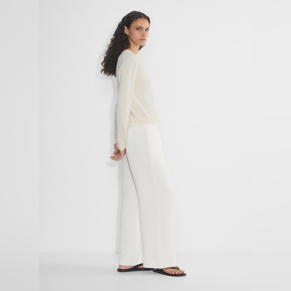 NWT - Aritzia Bare Cashmere Crew Cardigan - Small - Whisper White - Picture 3 of 9